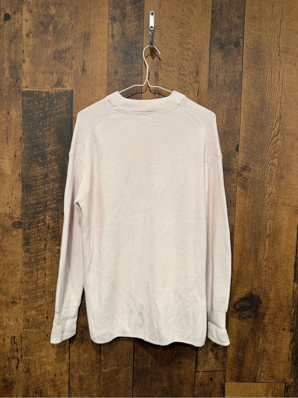 Lululemon Merino Wool-Blend Ribbed Crewneck Sweater white opal size 6 EUC - Picture 3 of 5